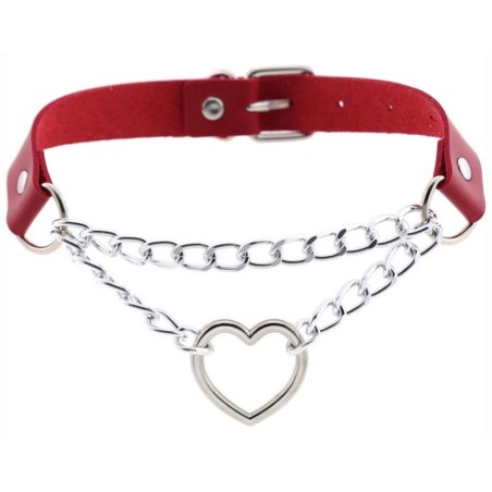 Joy jewels - Collier sexy Heart Chain Rouge