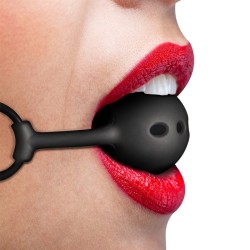 FETISH - BÂILLON À BOULE EN SILICONE RESPIRANT