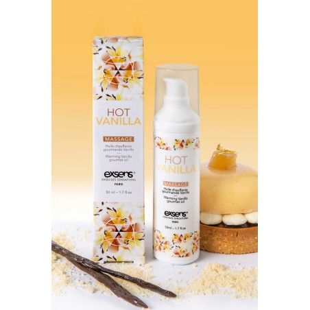 Huile chauffante gourmande Vanille - Hot Vanilla Massage -50ML -exsens