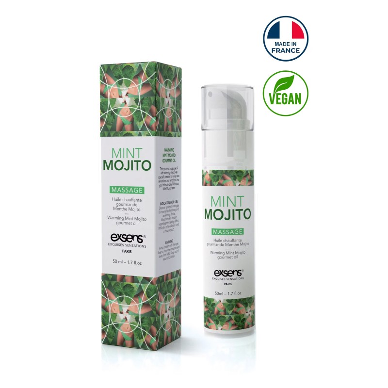 Huile chauffante Gourmande Mojito - Mint Mojito Massage - 50ML -exsens