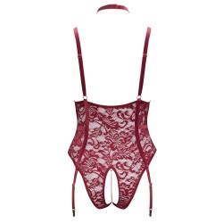 Body porte-jarretelles ouvert avec collier- Cottelli