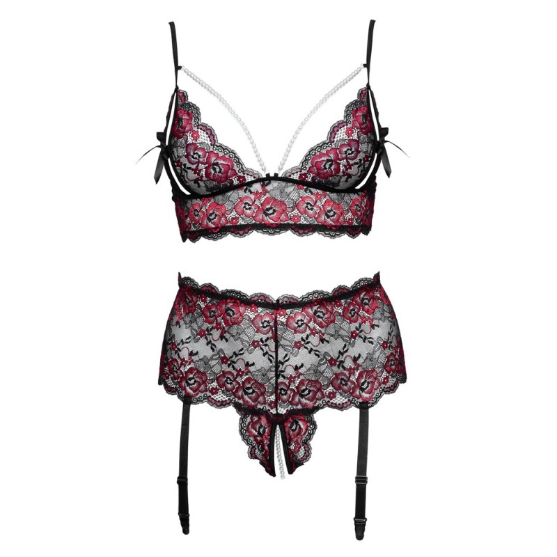 Cottelli curves - Ensemble 2 pièces en dentelle florale -