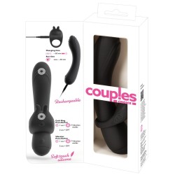 Vibromasseur avec anneau pénien vibrant amovible - Duo vibrator - couples choice