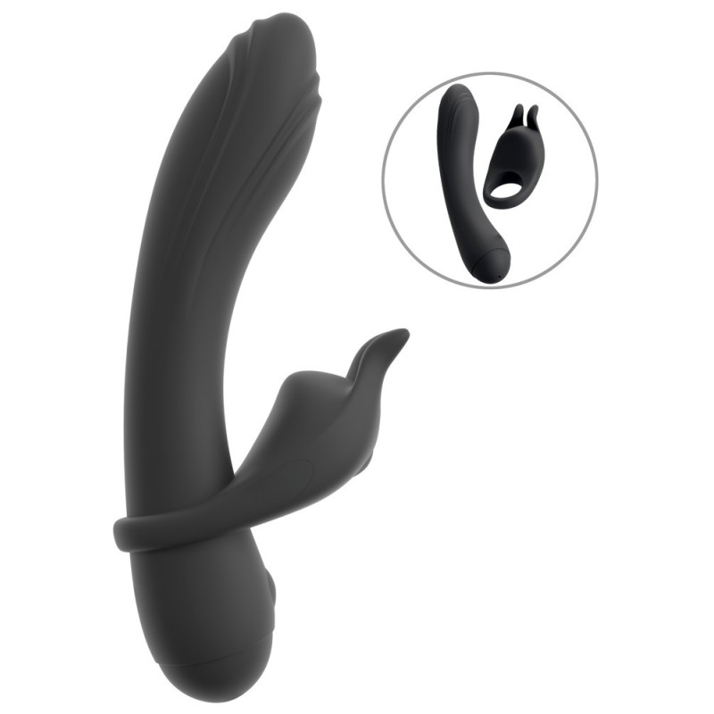 Vibromasseur avec anneau pénien vibrant amovible - Duo vibrator - couples choice