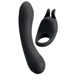 Vibromasseur avec anneau pénien vibrant amovible - Duo vibrator - couples choice