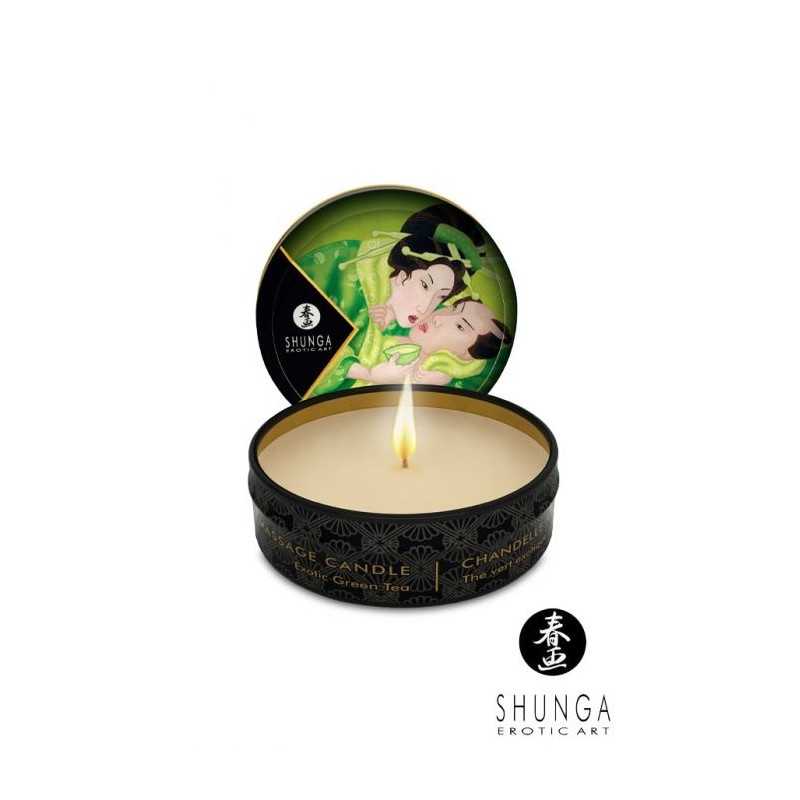 Mini bougie de massage Lueur et Caresse SHUNGA Thé vert