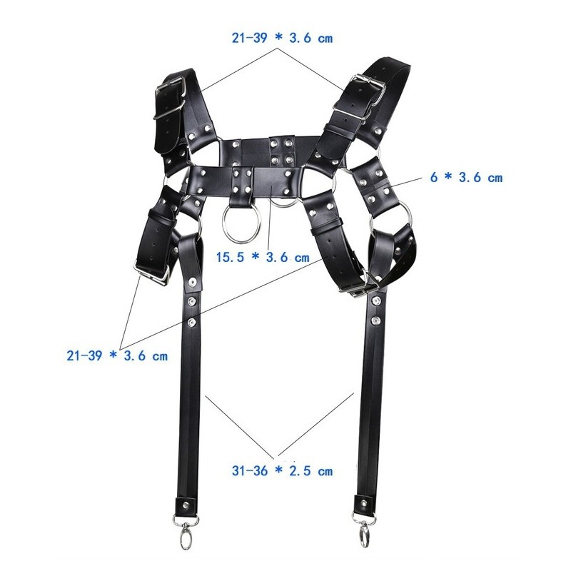 KinkHarness -Harnais Sm Garter Noir -
