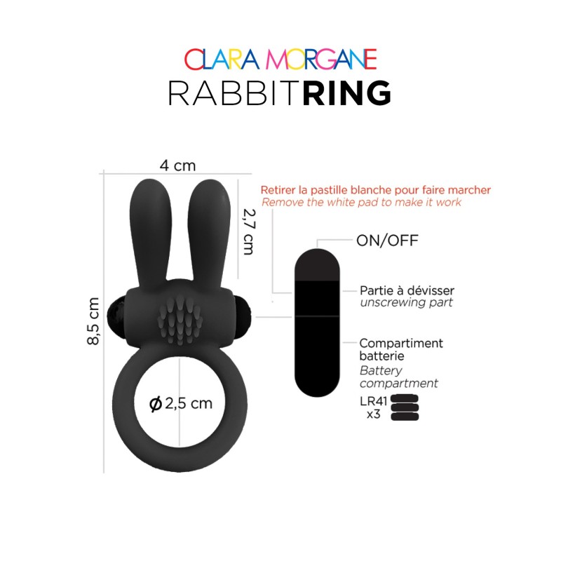 Clara Morgane  - Anneau Vibrant - Rabbit Ring