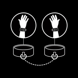 FETISH SUBMISSIVE - MENOTTES EN CUIR VÉGÉTALIEN AVEC DOUBLURE