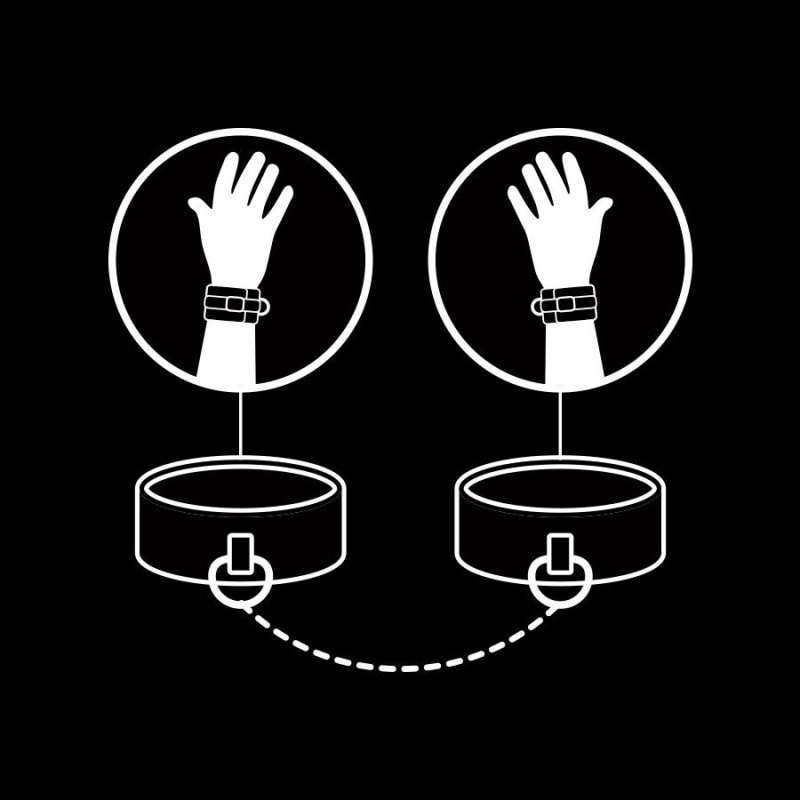 FETISH SUBMISSIVE - MENOTTES EN CUIR VÉGÉTALIEN AVEC DOUBLURE