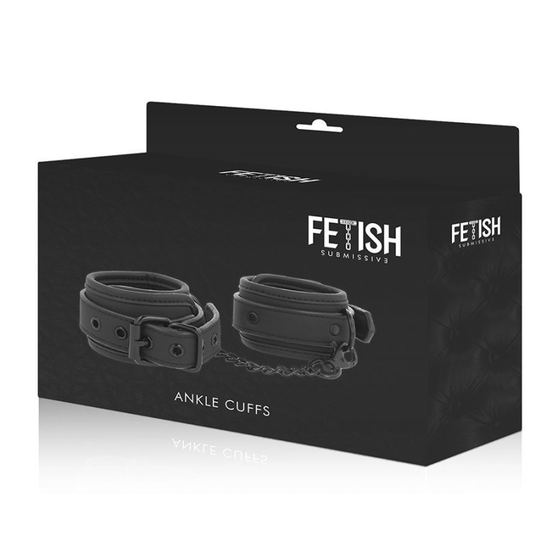 FETISH SUBMISSIVE - CHEVILLES EN CUIR VÉGÉTALIEN AVEC DOUBLURE