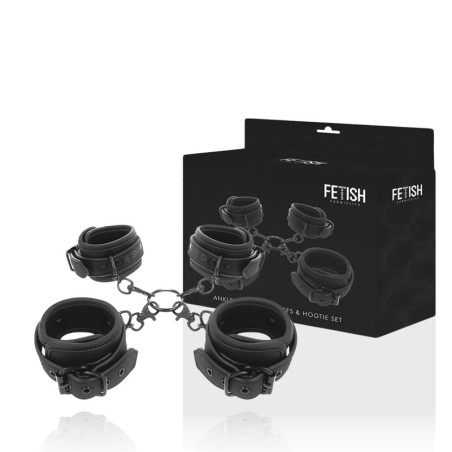 FETISH SUBMISSIVE - ENSEMBLE DE MENOTTES POUR MAINS ET CHEVILLES