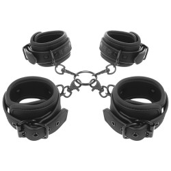 FETISH SUBMISSIVE - ENSEMBLE DE MENOTTES POUR MAINS ET CHEVILLES