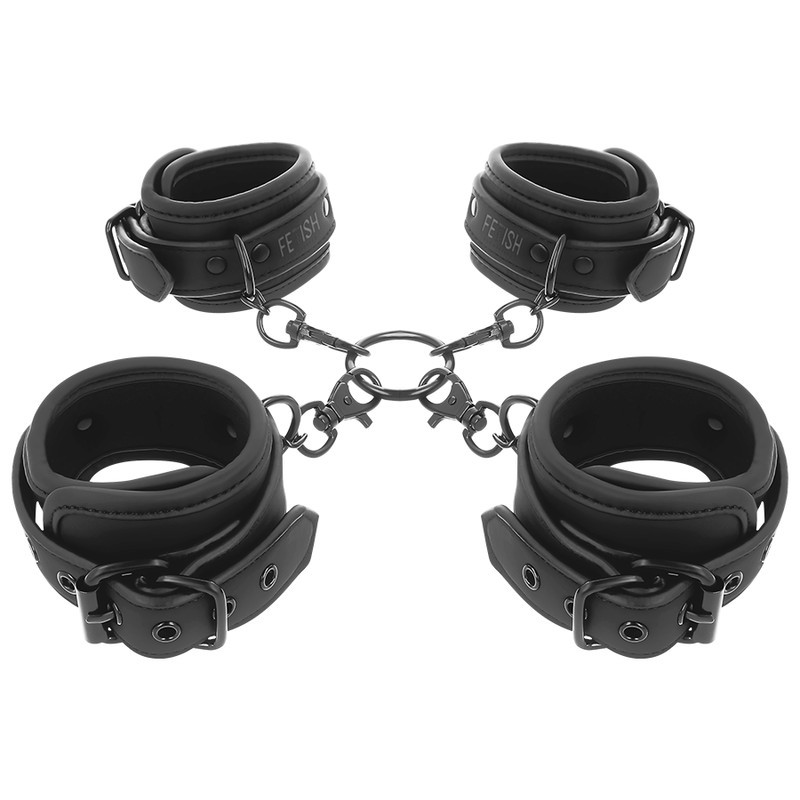 FETISH SUBMISSIVE - ENSEMBLE DE MENOTTES POUR MAINS ET CHEVILLES