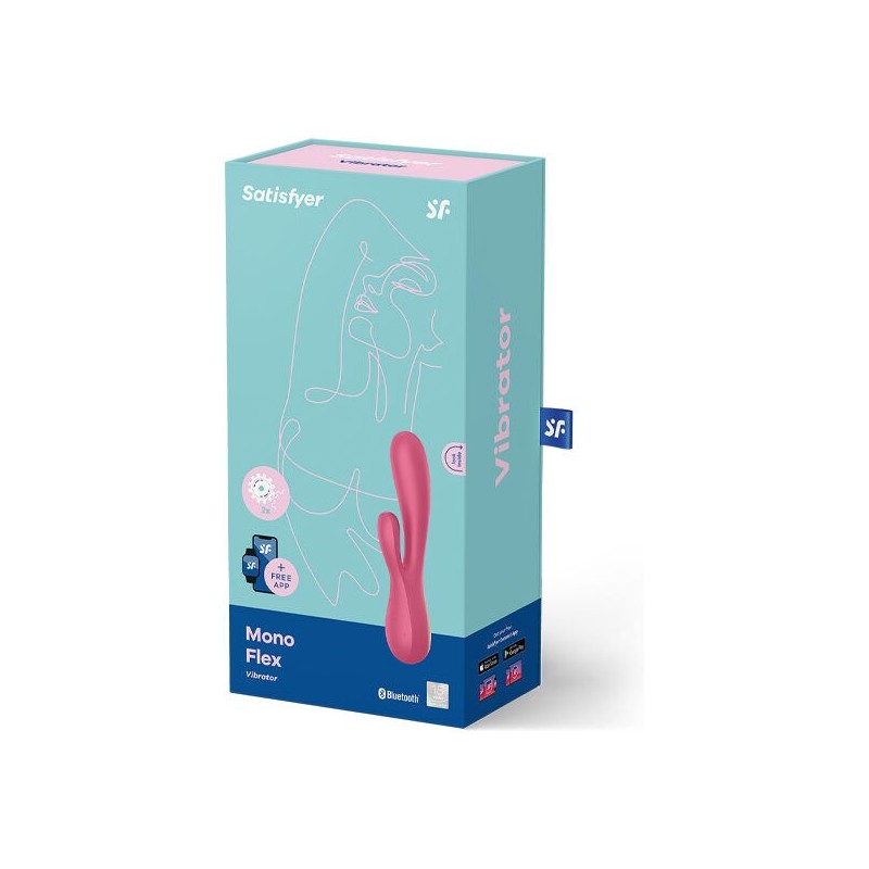 SATISFYER - MONO FLEX ROUGE AVEC APPLICATION