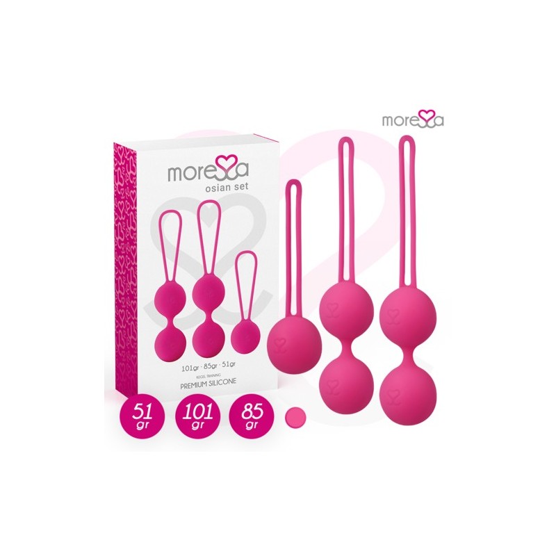 MORESSA - OSIAN SET PREMIUM SILICONE ROSE (Osian One - 51 g | Osian Two - 101 g | Osian Three 85 g)