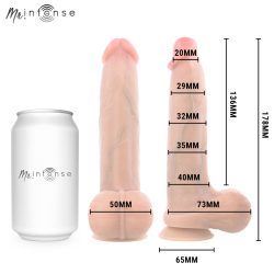 MR INTENSE -GODE REALISTE EN SILICONE AVEC TESTICULES - BRUCE S -17,8 CM -Ø- 4 CM