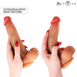 MR INTENSE -GODE REALISTE EN SILICONE AVEC TESTICULES- BRUCE M - 20 CM -Ø- 4,5