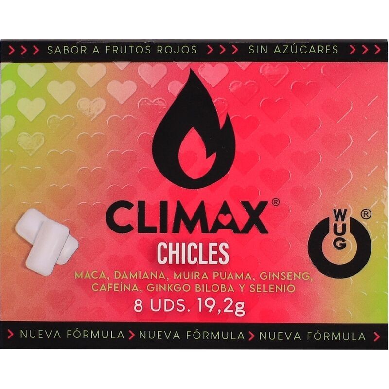 WUG Climax - Chewing-gum pour stimuler le désir et la vitalité intime.