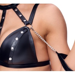 Cottelli  - Ensemble soutien-gorge à lanières, mini-jupe porte-jarretelles