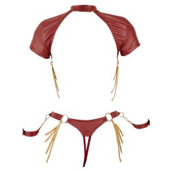 Cottelli  -Ensemble ouvert excitant mat rouge