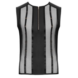 Svenjoymen - T-shirt en résille sans manches