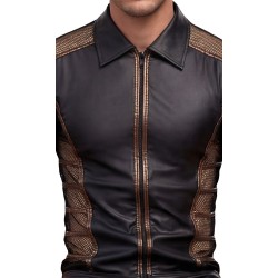 NEK  - T-shirt noir et bronze