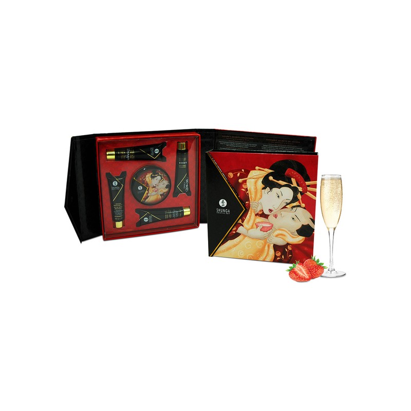Kit Secret de Geisha Vin Pétillant - Fraise Shunga