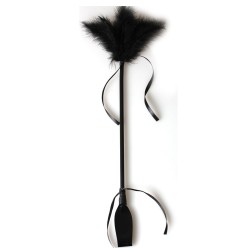 Cravache avec Plumeau noir - 50 cm Secret play