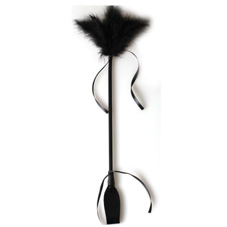 Cravache avec Plumeau noir - 50 cm Secret play