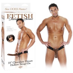 Gode ceinture creux marron Extra Long Fetish Fantasy 26 cm PipeDream