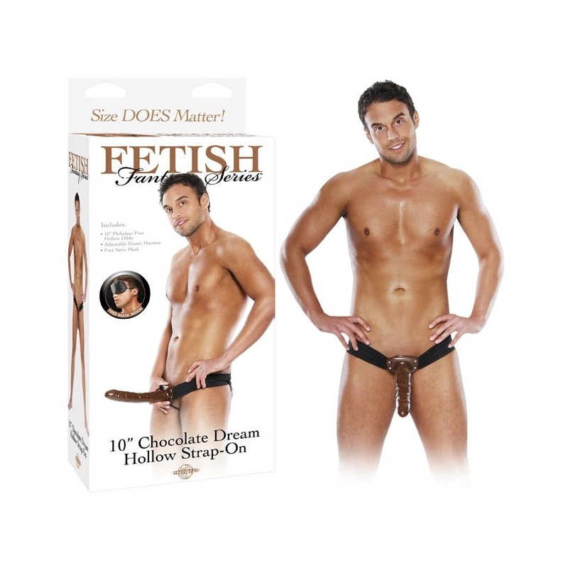 Gode ceinture creux marron Extra Long Fetish Fantasy 26 cm PipeDream
