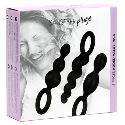 Set 3 Plugs Anals noir Satisfyer
