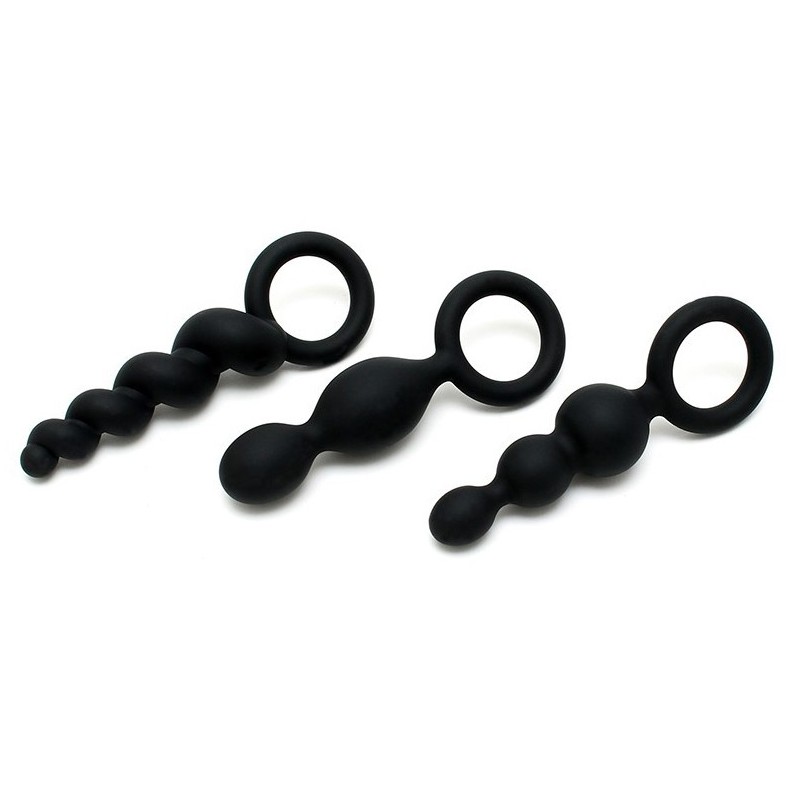 Set 3 Plugs Anals noir Satisfyer