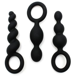 Set 3 Plugs Anals noir Satisfyer