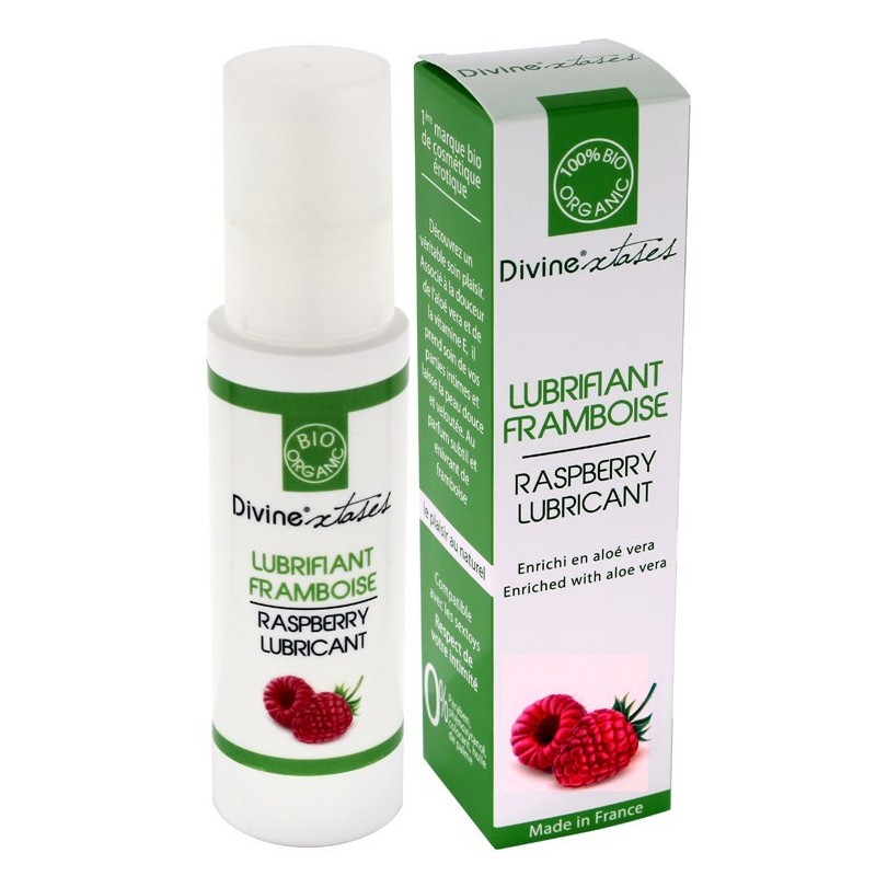 Gel Glisse Bio Framboise - 100 ml Divinextases