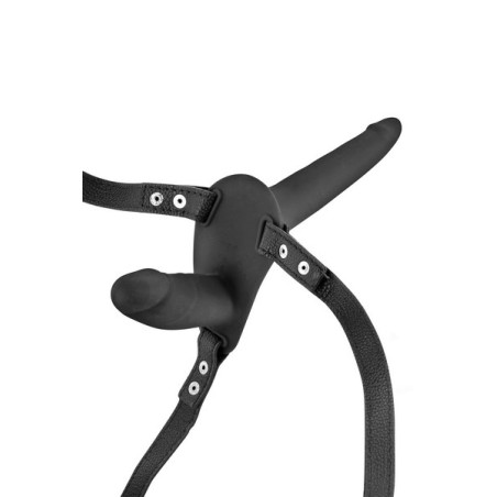 Double gode ceinture noir Fetish Tentation