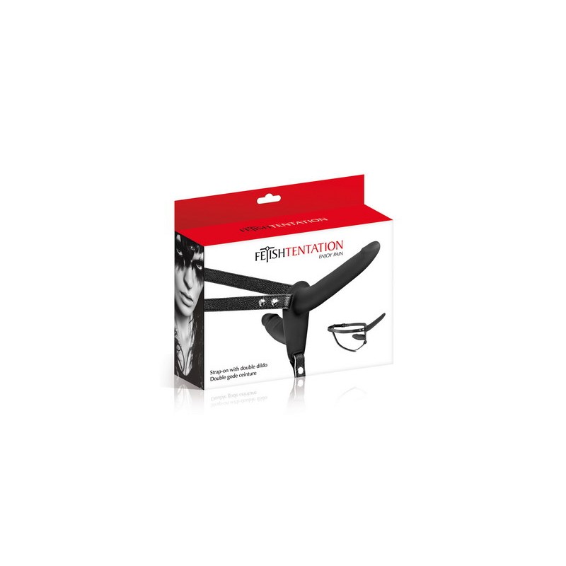 Double gode ceinture noir Fetish Tentation