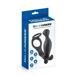 Cockring et plug anal vibrant en silicone AP070 BLUE JUNKER