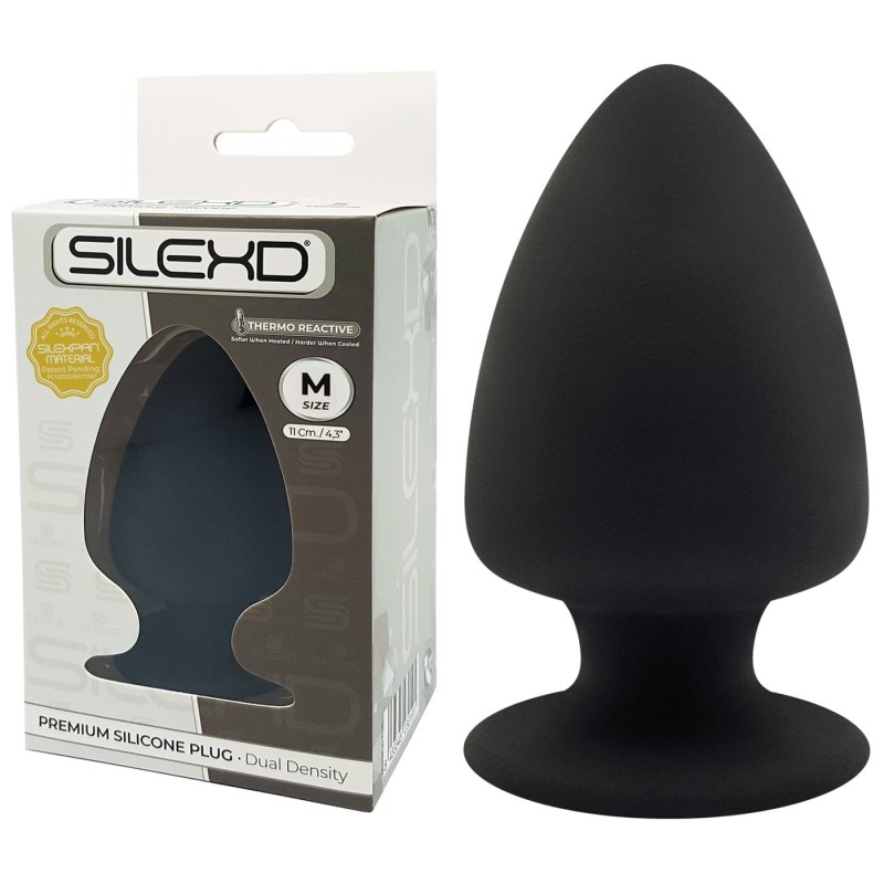 Plug Anal Noir Double Densité M - Ø 5,7 cm Silexd