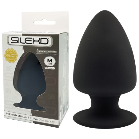 Plug Anal Noir Double Densité M - Ø 5,7 cm Silexd