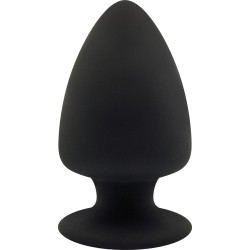 Plug Anal Noir Double Densité L - Ø 7,2 cm Silexd
