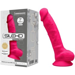 Gode Réaliste Rose Double Densité N° 1 - 17,5 cm Silexd