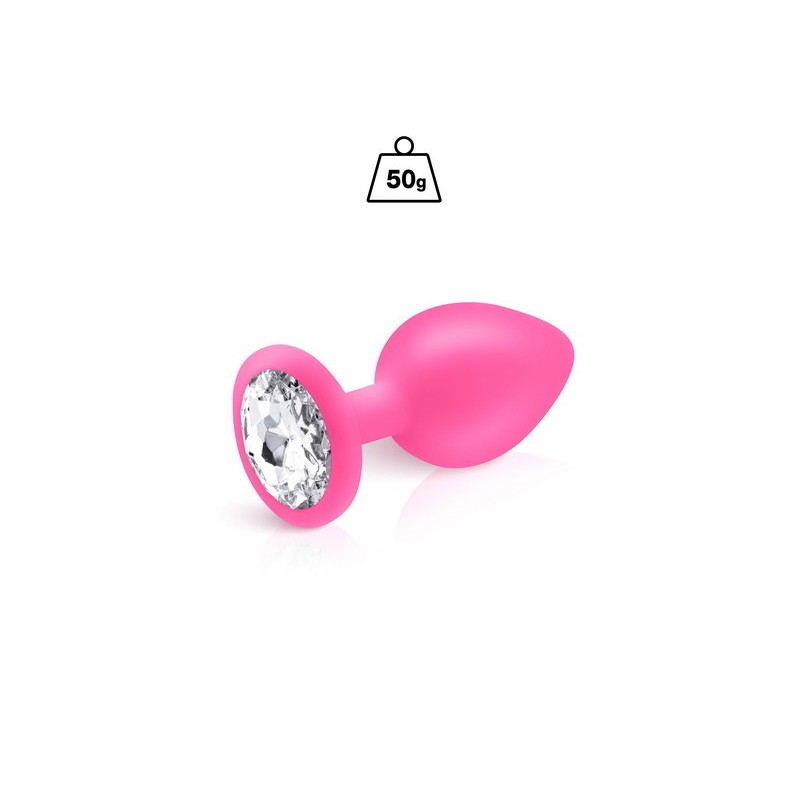 Plug bijou rose silicone Cloud 50g Taille M Hidden Eden