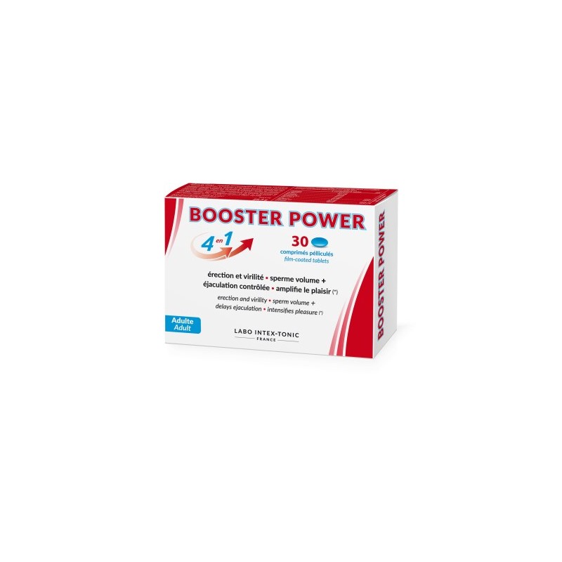 Booster Power sexuel 4 en 1 pour hommes 30 comprimés Labo Intex-Tonic
