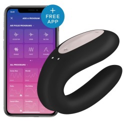 Satisfyer Double Joy Noir Connecté