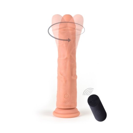 Vibromasseur télécommandé ventouse tournant  23,2 cm USB R8 Virgite