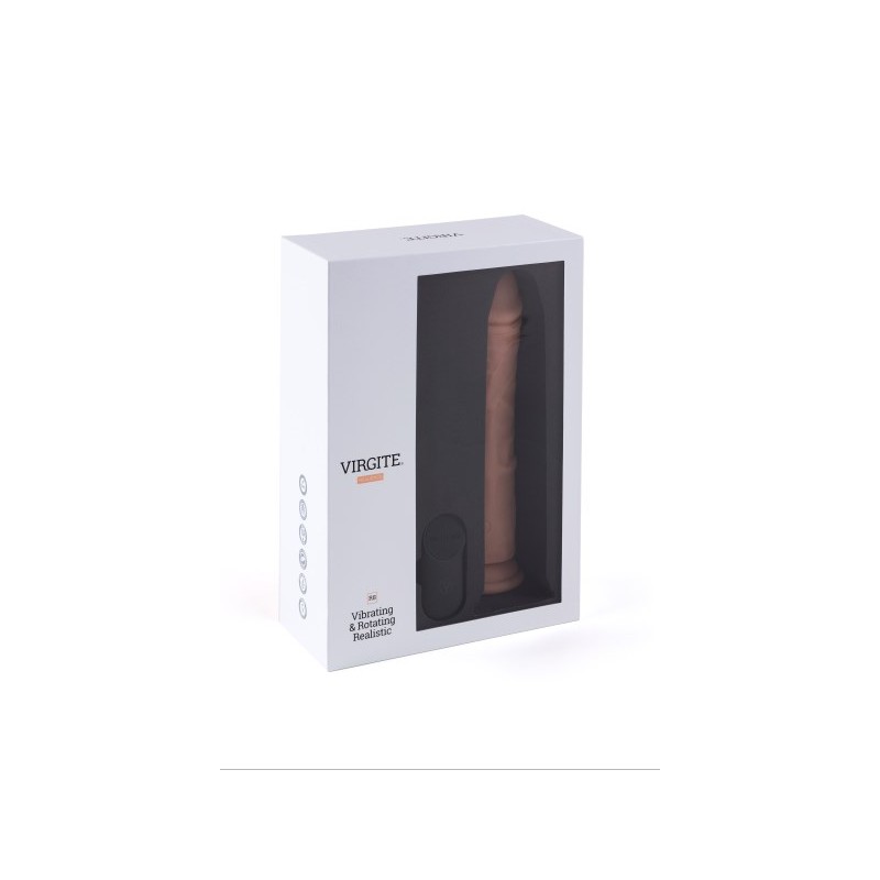 Vibromasseur télécommandé ventouse tournant  23,2 cm USB R8 Virgite