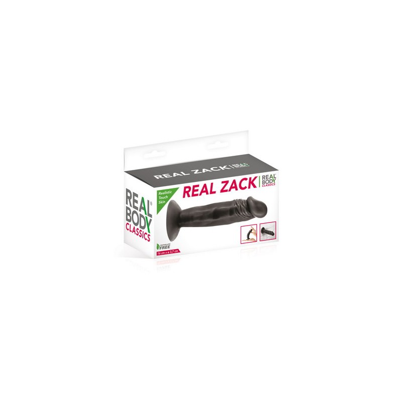 Gode réaliste noir 16cm Zack Real Body