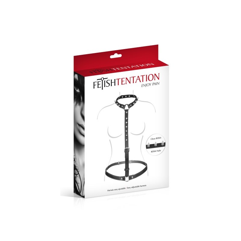 Harnais buste à pointes Fetish Tentation